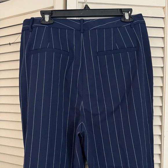 Ralph Lauren BLACK LABEL Navy Striped Trousers SZ 12 - Picture 5 of 6